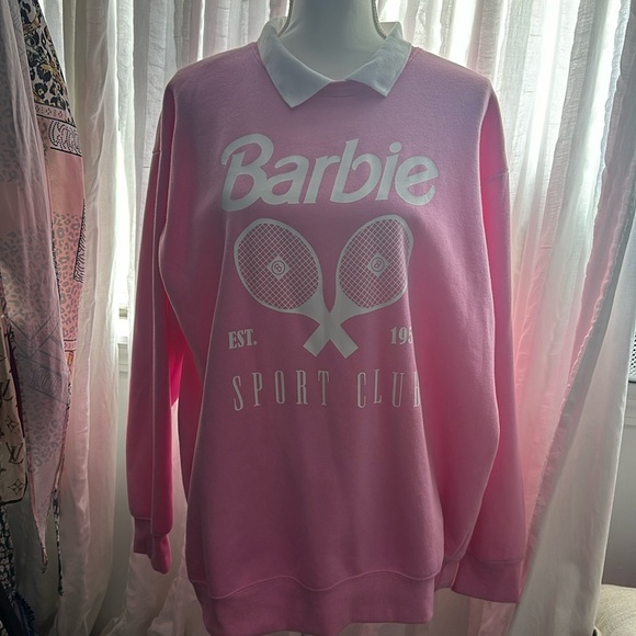 Barbie Tops - barbie collared hoodie